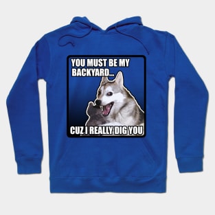 You Must Be My Backyard Cuz I Really Dig You / Funny Meme Dog Hoodie